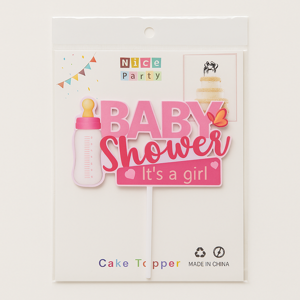 Baby Shower Cake Topper – It’s a Girl Party Decoration