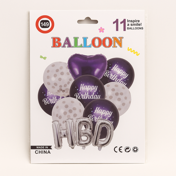 Happy Birthday Balloon Decoration Set – 11 Piece Party Pack